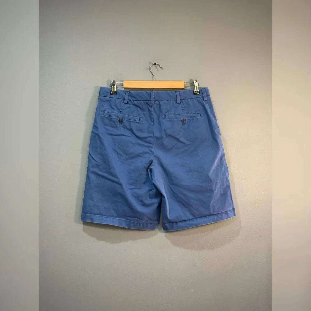 Men's Blue Izod Saltwater Stretch Cotton Shorts Size 32 EUC